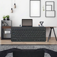 Keyboard Nirkabel Logitech K380 Slim Portable Bluetooth 78 Tombol dengan Desain Gunting Baru untuk Mac Laptop iPad iPhone