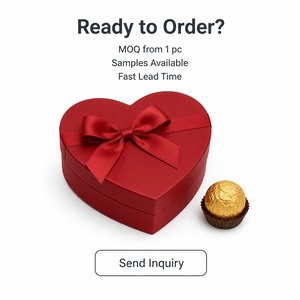 Caja de Regalo de Chocolate en Forma de Corazón Rojo Mate Personalizada con Lazo de Cinta, Dos Piezas, Suministro Directo de Fábrica al por Mayor <span class=keywords><strong>para</strong></span> Venta al por Menor y <span class=keywords><strong>Regalos</strong></span> - Product Image 6
