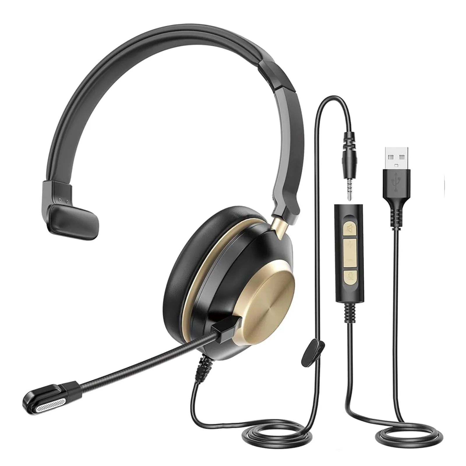 Professional ENC Engonomic Noise Cancellation Headphone Office Business Headset With Mic