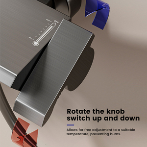 Vente directe d'usine de robinets de douche en aluminium gris pour salle de bain, ensemble de douche à double poignée avec valve en céramique - Product Image 4