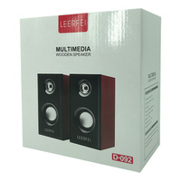 OEM Grosir Speaker Desktop Sistem Audio Rumah PC Komputer Mini Digital USB Speaker Premium Kayu