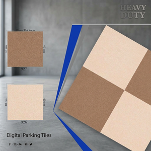 Vistaar Brand Minimalist Firebrick Heat Resistant Porcelain Tiles 400x400mm Outdoor Digital Parking Tiles - Product Image 2