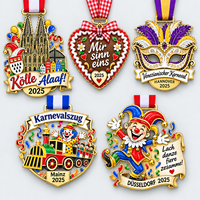 Médaille de Mardi Gras en gros, moulée sous pression, style doubloon personnalisé, or antique, pour souvenirs d'événements et de défilés de krewe