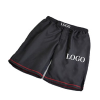 Shorts de combat noirs de haute qualité pour hommes, légers, à taille élastique, pour grappling