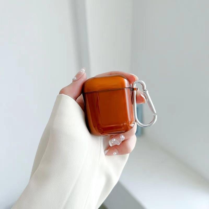 สีกาแฟใสพร้อมตะขอสีเงิน