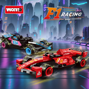 Woma Factory 10 Packs Jouet de voiture <span class=keywords><strong>F1</strong></span> Blocs de construction à assembler Ensemble de jouets Voiture de course pour enfants (C1025) - Product Image 1