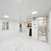 Maison conteneur préfabriquée extensible de 20 pieds, design modulaire avec 3 chambres, salle de bain, terrasse, maison préfabriquée modulaire économique