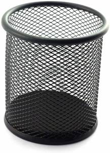 Metal Mesh Desk Organizer Pencil Cup Holder Metal Round <b>Pen</b> Holders - Product Image 2