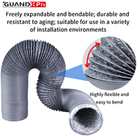 Tuyau flexible composite en aluminium argenté à densité accrue, directement de l'usine, pour système de ventilation HVAC