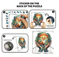 Puzzle éducatif en bois personnalisé avec cadre flottant, directement de l'usine