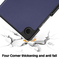 Samsung Galaxy Tab A11 Sm-X130 X133 X135 A9 8.7 İnç SM-X110 SM-X115 Tablet için Deri Kılıf Üç Katlı Tekerlekli Sert Kabuk