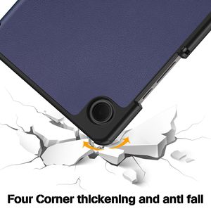 Cover in Pelle per <span class=keywords><strong>Samsung</strong></span> <span class=keywords><strong>Galaxy</strong></span> <span class=keywords><strong>Tab</strong></span> A11 Sm-X130 X133 X135 <span class=keywords><strong>A9</strong></span> 8.7 Pollici SM-X110 SM-X115 Tablet, Custodia Rigida Pieghevole a Tre Ante - Product Image 2