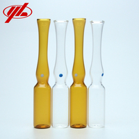 Ampoule en verre médical borosilicate transparent et ambré de 1 ml, 2 ml, 5 ml, 10 ml, 20 ml avec impression sérigraphique pour injection