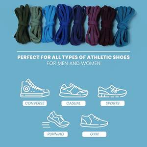 6mm 타원형 신발 끈 교체 1/4 "운동화 및 캐주얼 신발 용 하프 라운드 신발 끈 - Product Image 5