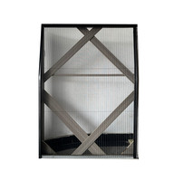 Moustiquaire coulissante courbée sans perçage pour camping-car, cadre en aluminium, installation facile