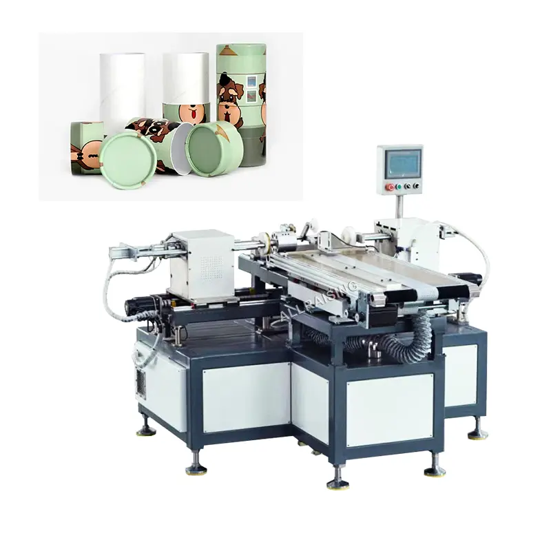 Paper tube curling labeling machine paper cylinder round gift package box making machine box forming machine for round box