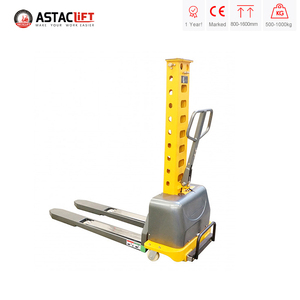 Zelfladende elektrische stapelwagen 500kg/700kg/1 ton draagbaar 48V/20Ah lithium batterij hydraulische zijverschuiving 1.3m/1.6m - Product Image 1