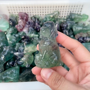 Venta al por Mayor de Artesanías de Cristal Tallado en Forma de Animales, Piedra Natural Curativa, Tallado de Perro <span class=keywords><strong>Labrador</strong></span> de Fluorita para Decoración - Product Image 2