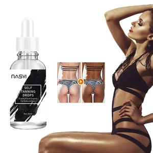 Nasyi Private Label Vegan Natural Sunless Tanner Body And Face Glowing Skin Tanning Drops Self SPF Tanning Oil