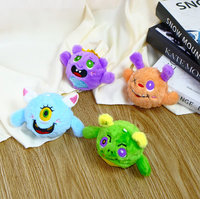 Jouet à lancer en peluche pour animaux de compagnie, balle à picots, monstre mignon aux grandes oreilles, durable, à mâcher, interactif, pour l'auto-entretenissement des chiens, anti-stress