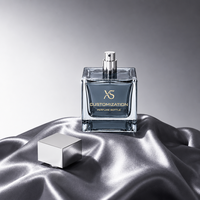 Flacon de parfum carré en verre transparent de luxe, personnalisable en gros, 30ml, 50ml, 100ml, avec logo couleur personnalisé gratuit, OEM ODM