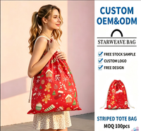 Sac en toile écologique personnalisé avec logo imprimé, marque Xh, prix d'usine, sac à cordon pour Noël, emballage cadeau réutilisable, pochette anti-poussière
