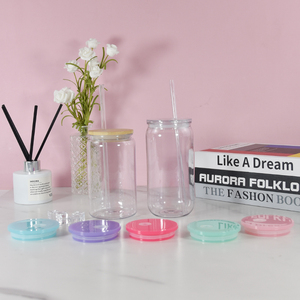 450ml 16ounce Soda hình ly bia rõ ràng cốc nhựa tường duy nhất PC 16oz nhựa Tumbler với đầy màu sắc nắp và rõ ràng rơm - Product Image 5