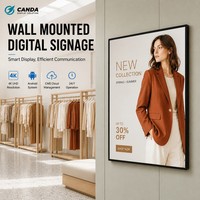 Afficheur publicitaire numérique LCD 4K Android 43 pouces sans écran tactile, anti-reflet, avec CMS intégré, point d'accès Wi-Fi, montage mural, média intelligent