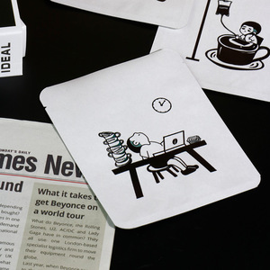 Petit sac à café goutte à goutte suspendu oreille feuille d'aluminium filtre grain de café emballage PE gaufré Spot inventaire Illustration Design - Product Image 5