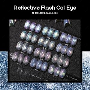 JTING Hot Trend <b>Reflective</b> Flash Cat Eye <b>Gel</b> <b>Polish</b> 12 Shades Super <b>Glitter</b> Cat Eye <b>Gel</b> TPO/Hema Free OEM ODM Uv <b>Gel</b> Nail <b>Polish</b> - Product Image 5