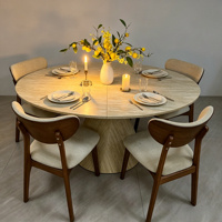 Table à manger moderne de style italien en bois blanc cassé, plateau extensible en MDF, design pliable pour petits appartements