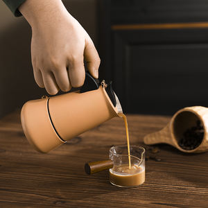 <span class=keywords><strong>Novela</strong></span> forma 1 taza estufa portátil Espresso cafetera italiana estilo moderno Acero inoxidable Moka Pot - Product Image 2