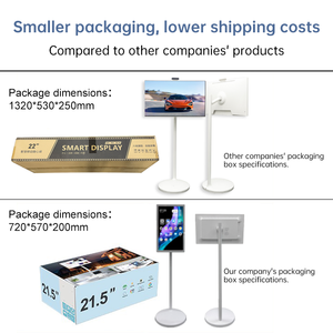 Téléviseur à écran plat tactile intelligent Android de <span class=keywords><strong>24</strong></span> pouces avec caméra HD Téléviseur portable rechargeable 12V avec rétroéclairage WLED Entrepôt américain - Product Image 3