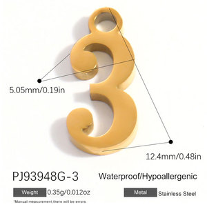 จี้และชาร์มสแตนเลสสตีล 316L แบบกำหนดเองสำหรับทำเครื่องประดับแฟชั่น จี้ตัวอักษรภาษาอาหรับสำหรับสร้อยข้อมือ สร้อยคอ และการทำเครื่องประดับ - Product Image 4