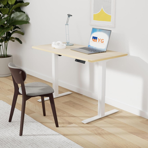 Escritorio de pie de doble motor de diseño moderno 28 '-46' de altura ajustable para juegos de oficina en casa sentado trabajando negro 2 opciones de montaje - Product Image 2