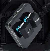 Mini 2 Tombol Mekanik Macro Pad Keyboard Gaming yang Dapat Diprogram Keypad Pintasan Kustom untuk OSU Photoshop LED yang Dapat Ditukar Saat Berjalan