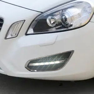 ไฟเดย์ไลท์ <span class=keywords><strong>DRL</strong></span> สำหรับรถยนต์วอลโว่ <span class=keywords><strong>S60</strong></span> ปี 2009 2010 2011 2012 2013 ไฟ LED สำหรับวิ่งกลางวัน พร้อมฝาครอบไฟตัดหมอก - Product Image 5