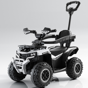 <span class=keywords><strong>2</strong></span>-4 Yaş Çocuklar İçin Akülü Binilebilir Oyuncak, İtme Çubuklu Plastik Pedal Kaykay Araba - Product Image 6