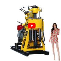 Forage Foreuse Puit Portable 200m avec compresseur d'air Diesel Mesin bor Hidrlik rig eau sur chenilles forage de puits profond