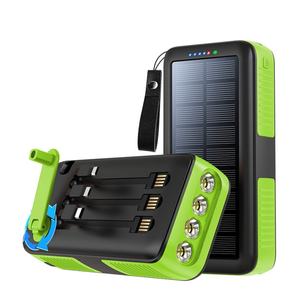 Banco de Energía Solar de 30000 mAh con Manivela, Luz LED, Fuente de Alimentación de Emergencia para Exteriores, Carga Rápida para Teléfono Móvil - Product Image 4