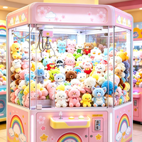 Prêt à expédier : Assortiment de peluches animaux mignons Kawaii de 8 pouces en coton PP, vente en gros pour machines à griffes et prix d'arcade