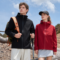 Veste coupe-vent softshell personnalisée, imperméable, pour la pêche en plein air, unisexe, légère, à capuche, col montant