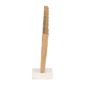 Scultura Geometrica Arte Moderna Decorativa Finitura Oro per Soggiorno Ufficio Bagno Accento per Mensola - Product Image 3