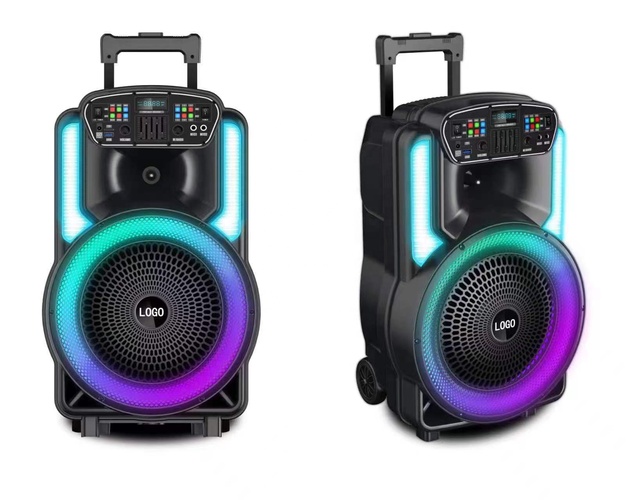 Mobile Large Energy Portable Trolley Speaker 15 Inch 40W Big Bass Subwoofer Box Wireless Karaoke Party Speaker Home Theatres