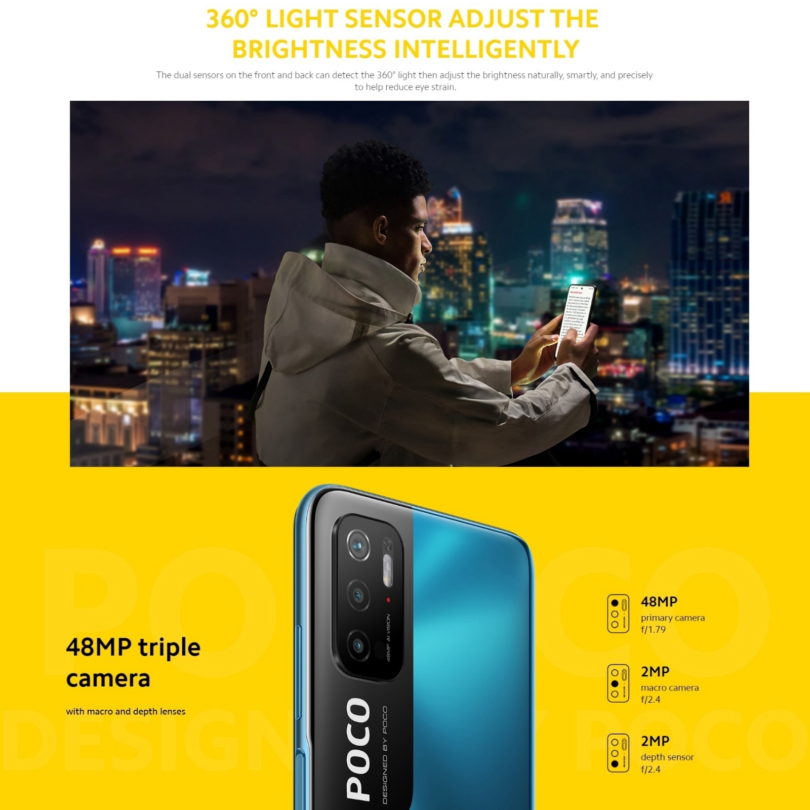 Xiaomi POCO M3 Pro 5G - 6GB+128GB with Fingerprint & Face Recognition