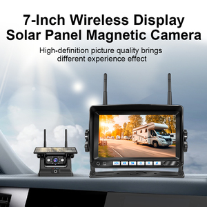 Long Range 720P 7 Inch Wireless <b>Camera</b> Monitor <b>System</b> DVR Recording Magnetic Solar Backup for Trailer Trucks YB-Wireless-Solar-7 - Product Image 1