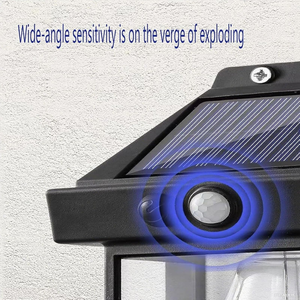 Lampe solaire LED d'extérieur à détection de mouvement, étanche, à fixation murale, populaire, pour jardin, à économie d'énergie - Product Image 4
