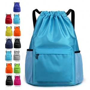 Sac à dos de sport en polyester de haute qualité avec cordon de serrage, sac de gym imperméable, logo personnalisé, sacs à cordon promotionnels pour la remise en forme - Product Image 2