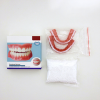 Fausses dents en silicone, placages dentaires confortables, prothèses dentaires flexibles, accessoires de sourire blancs et roses, unisexe, pour les 14 ans et plus