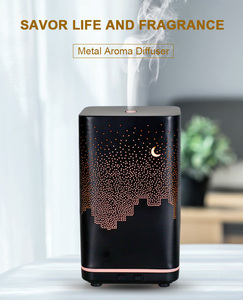 120Ml 5V USB Máy Tạo Độ Ẩm Siêu Âm <span class=keywords><strong>7</strong></span> Màu Đèn <span class=keywords><strong>Led</strong></span> Tinh Dầu Thơm Khuếch Tán Kim Loại - Product Image 2